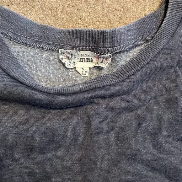 Pink Republic Navy Blue Lace-Up Sweatshirt - Picture 4 of 4